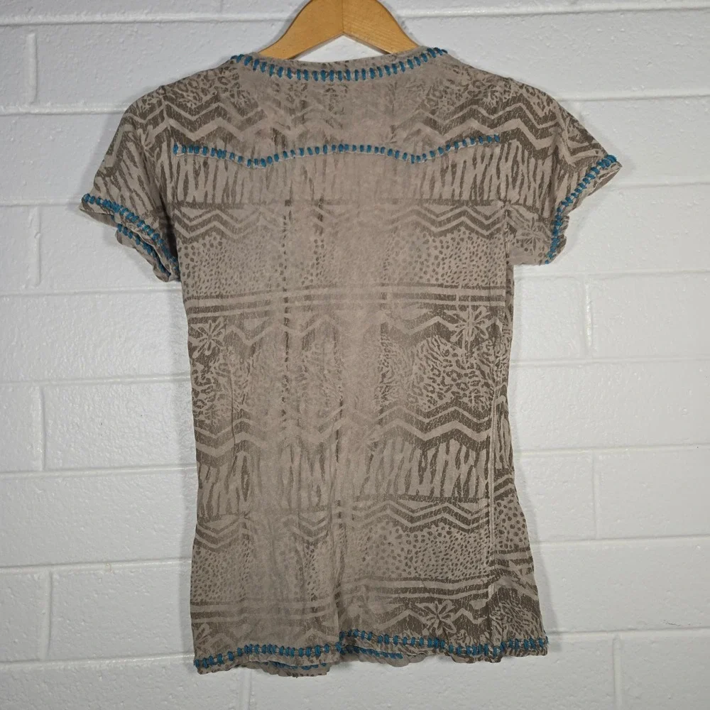 Sinful Affliction Y2K Style Dagger Rose‎ Embroidered Large T Shirt Grunge Biker - Picture 5 of 6